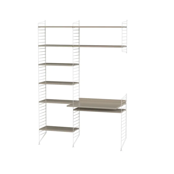 String bureau beige et blanc - combinaison G - String