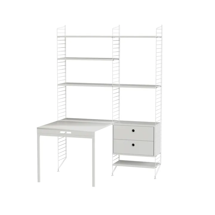 String bureau blanc - combinaison E - String