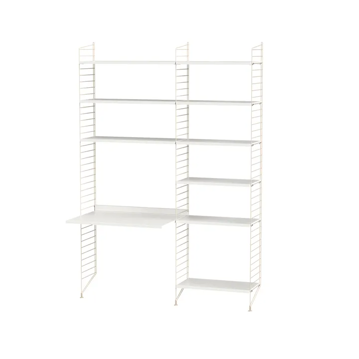 String bureau blanc et beige - combinaison B - String