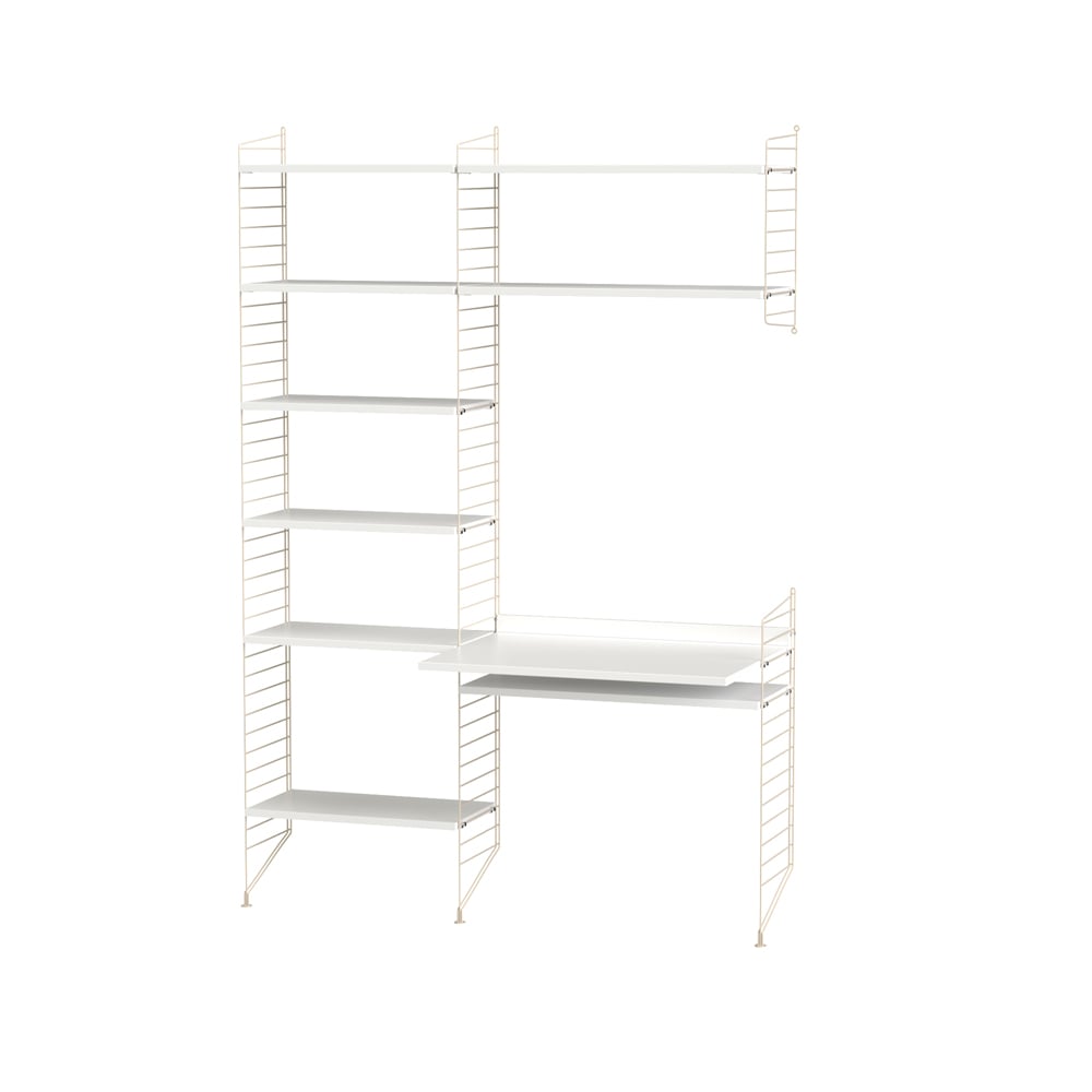 String bureau blanc et beige - combinaison G | Design Scandinave | Blanc