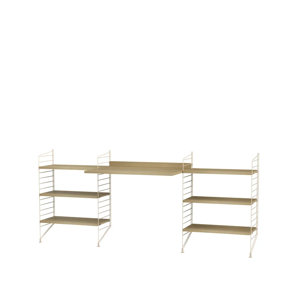 String bureau chêne et beige - combinaison D,  String