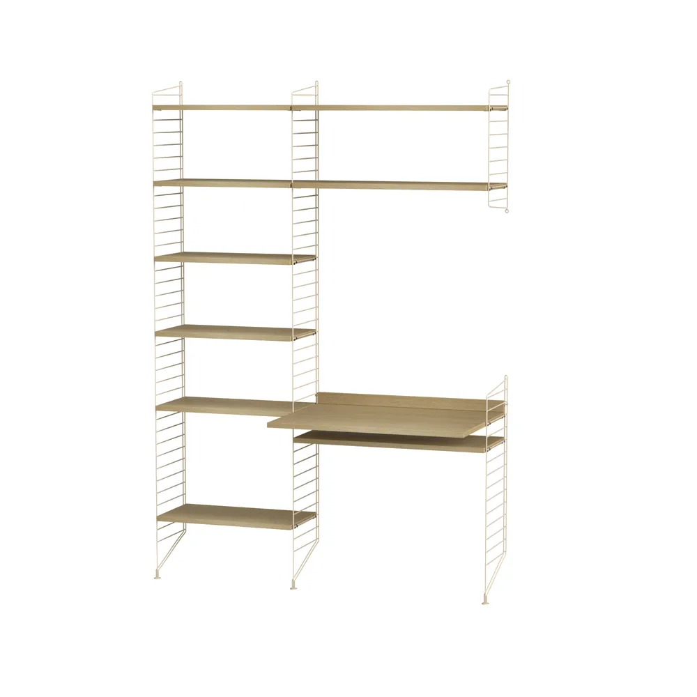 String bureau chêne et beige - combinaison G,  String