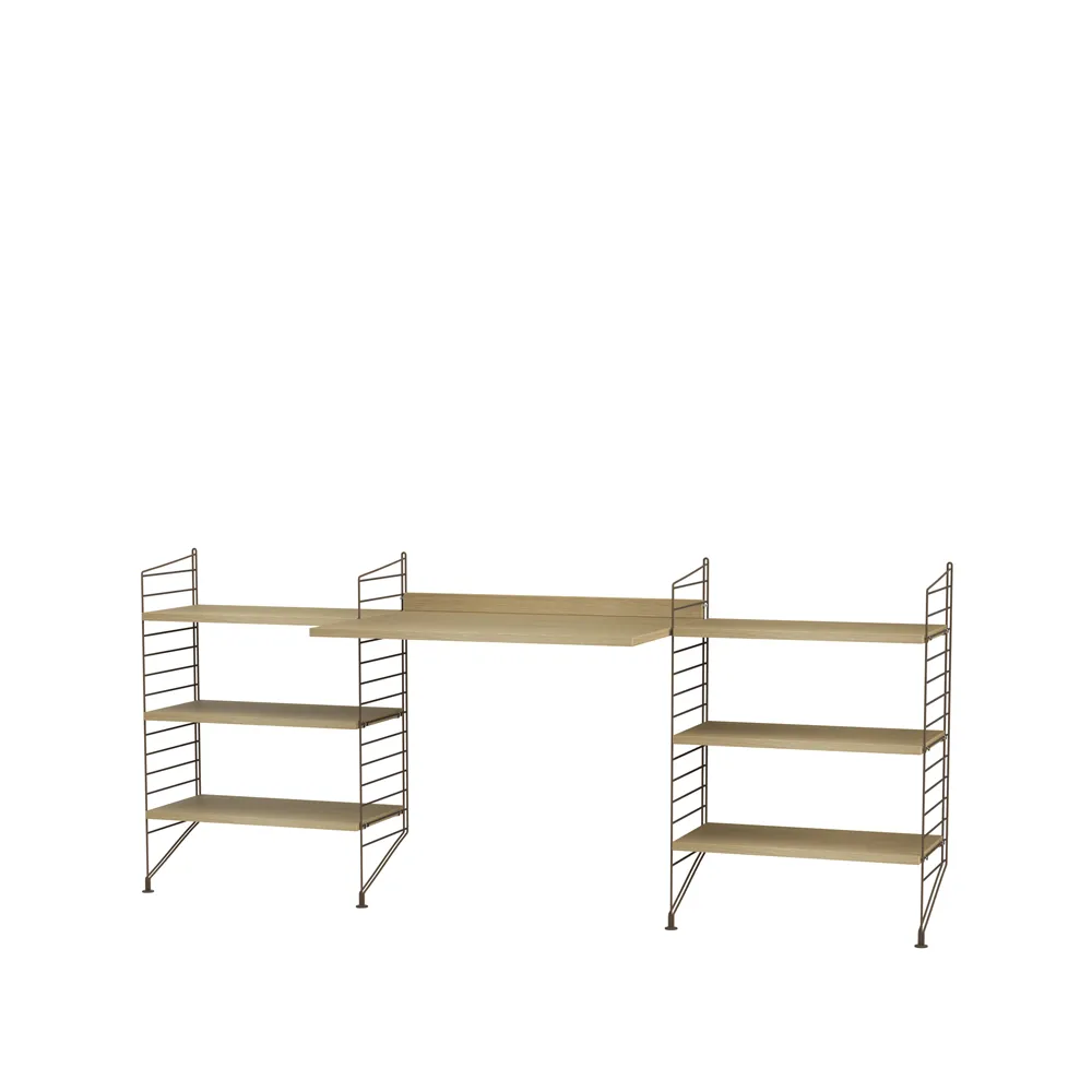 String bureau chêne et marron - combinaison D,  String