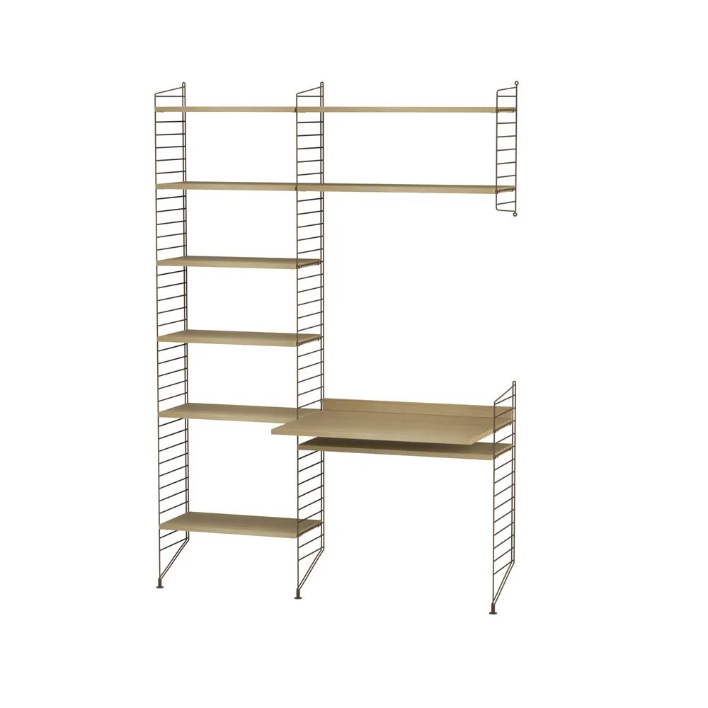 String bureau chêne et marron - combinaison G,  String