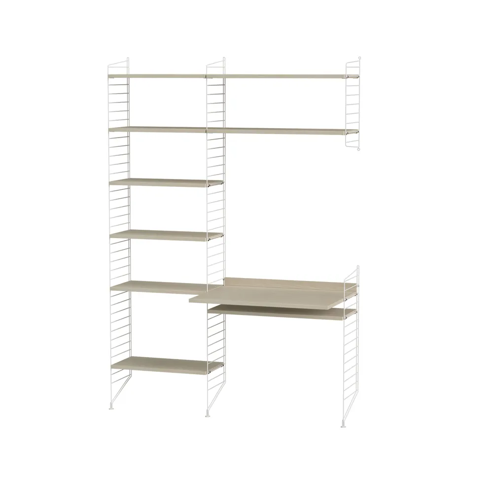 String bureau frêne et blanc - combinaison G,  String