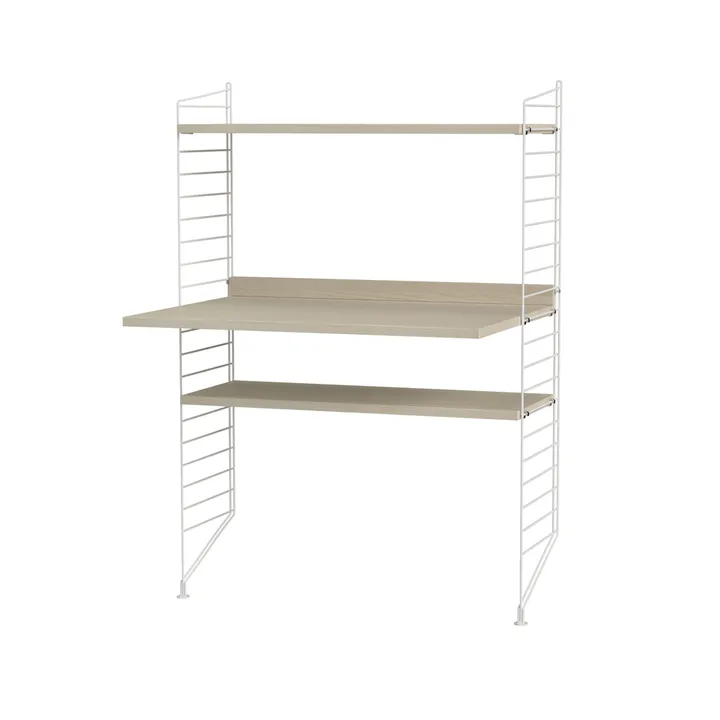 String bureau frêne et blanc - combinaison H - String