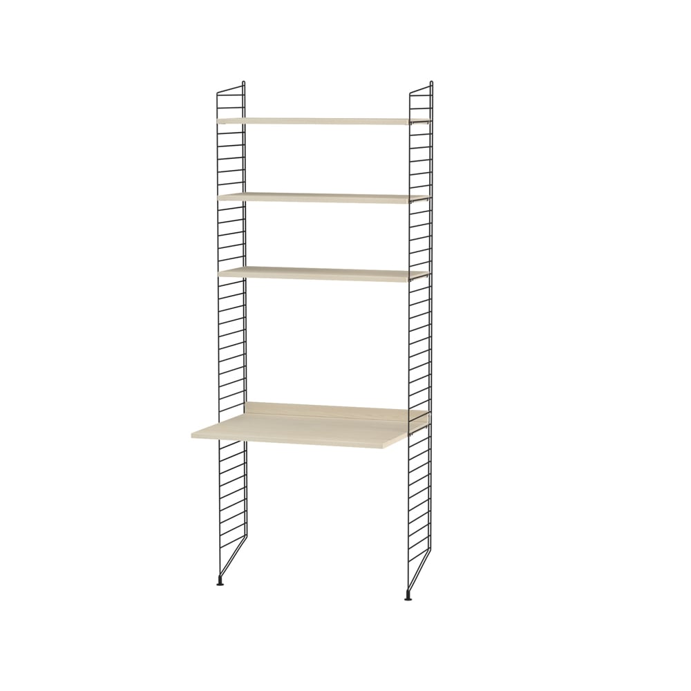 String bureau frêne et noir - combinaison A | Design Scandinave | Beige