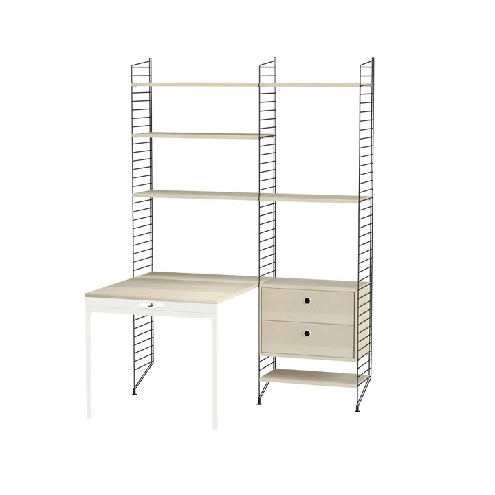 String bureau frêne et noir - combinaison E - String