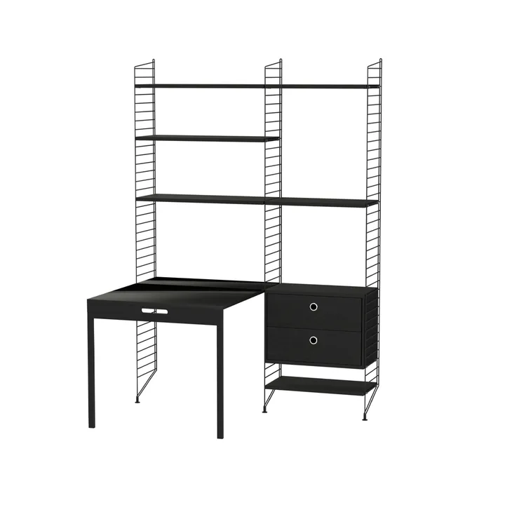 String bureau noir - combinaison E - String
