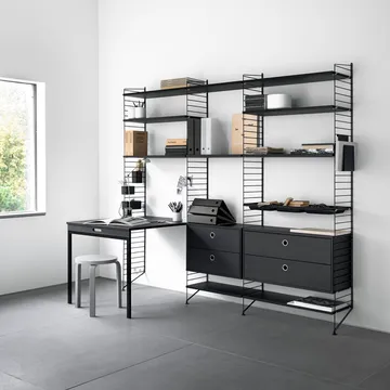 String bureau noir - combinaison E - String