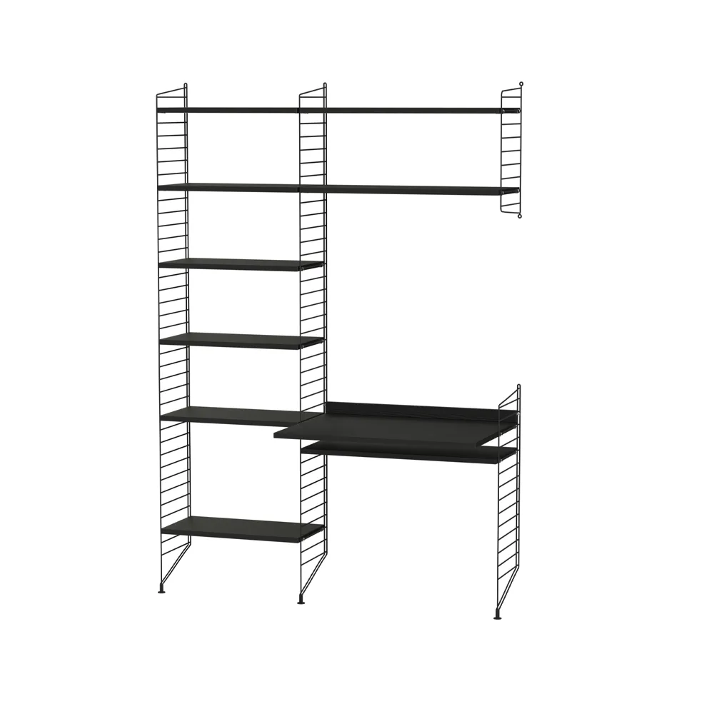 String bureau noir - combinaison G | Design Scandinave | Noir