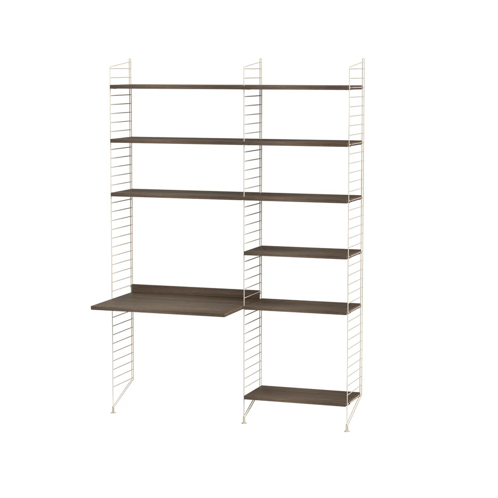 String bureau noyer et beige - combinaison B String