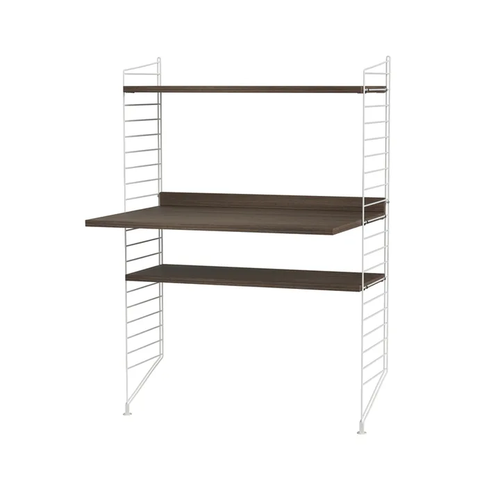 String bureau noyer et blanc - combinaison H - String