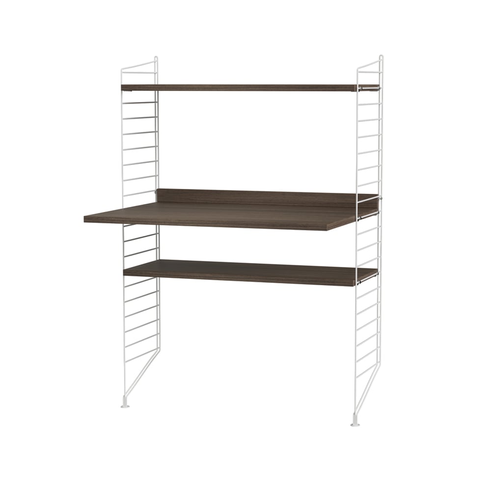 String bureau noyer et blanc - combinaison H | Design Scandinave | Marron