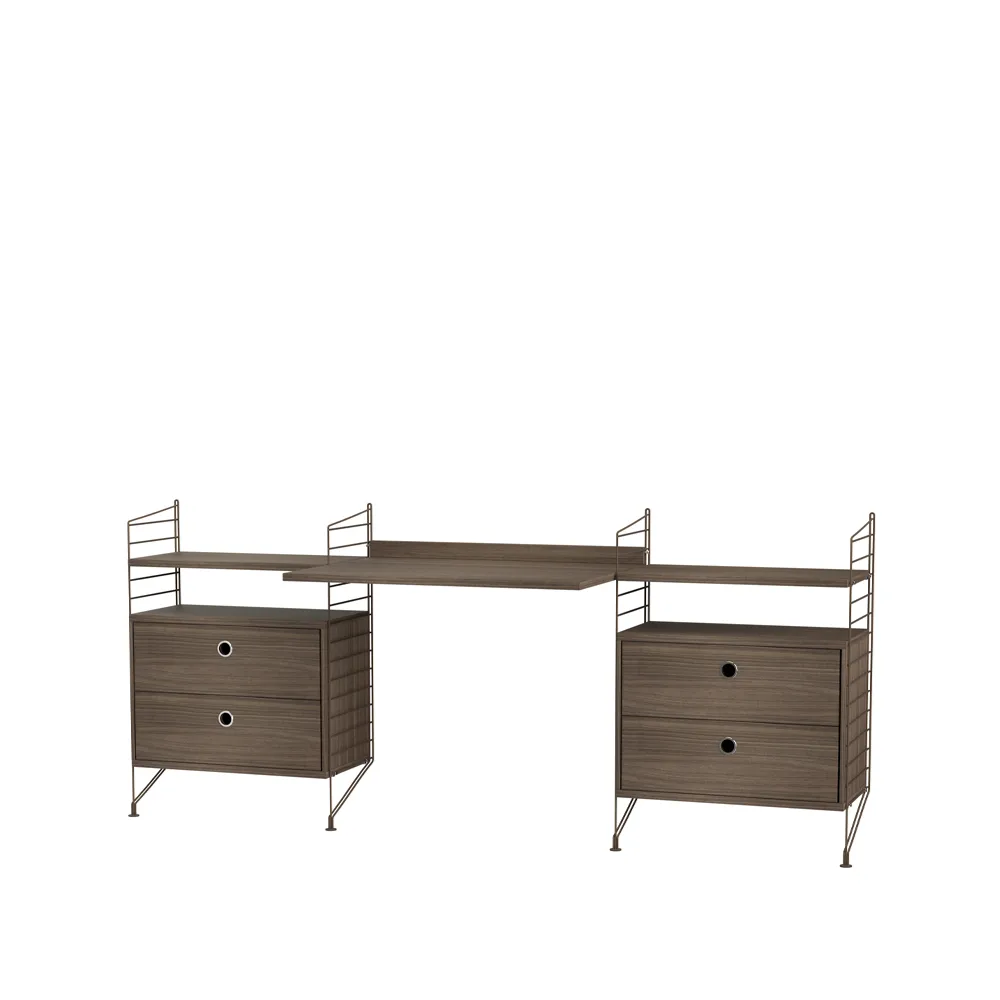 String bureau noyer et marron - combinaison C String