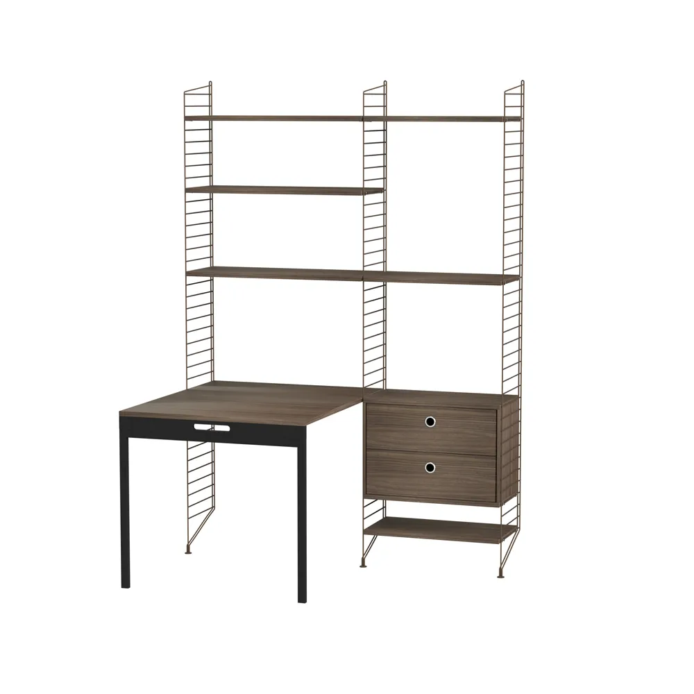 String bureau noyer et marron - combinaison E,  String
