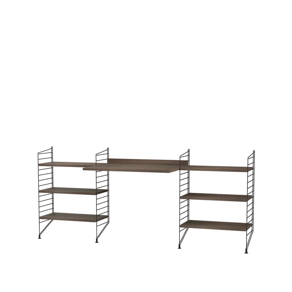 String bureau noyer et noir - combinaison D | Design Scandinave | Marron
