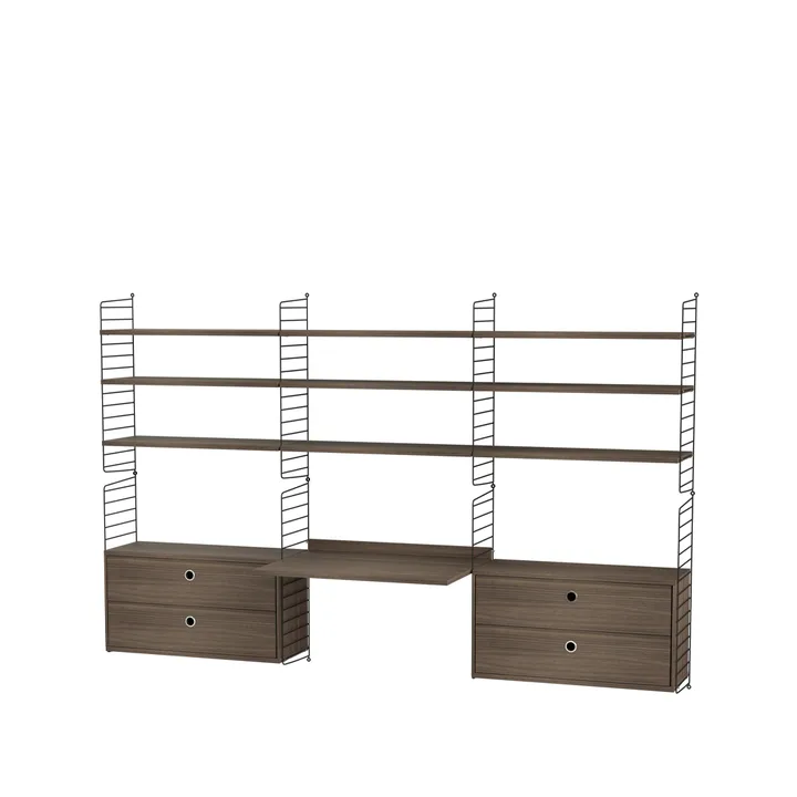 String bureau noyer et noir - combinaison F - String