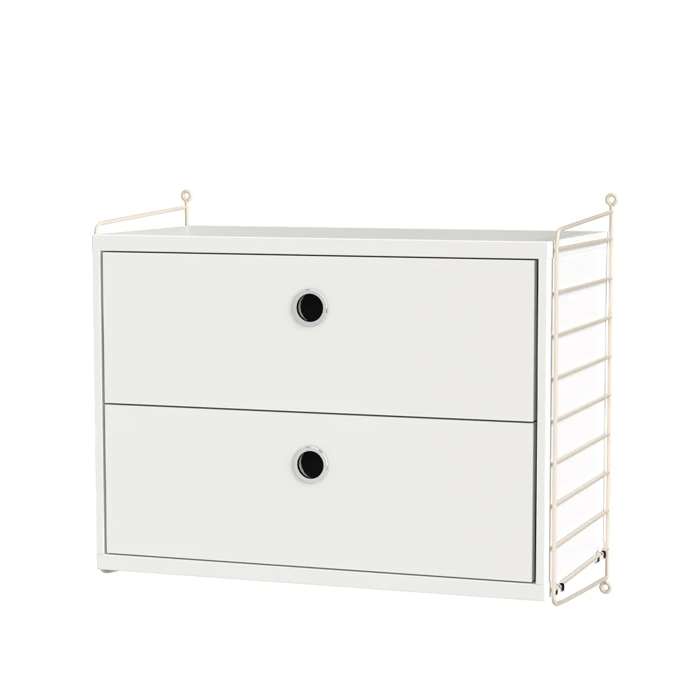 String chambre à coucher blanc et beige - combinaison A,  String
