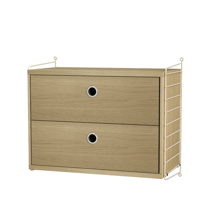 String chambre à coucher chêne et beige - combinaison A - String