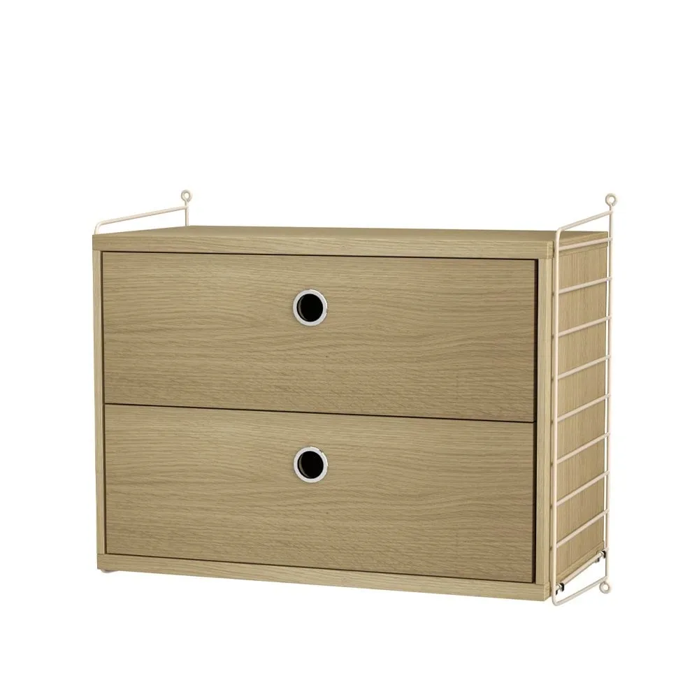 String String chambre à coucher chêne et beige - combinaison A