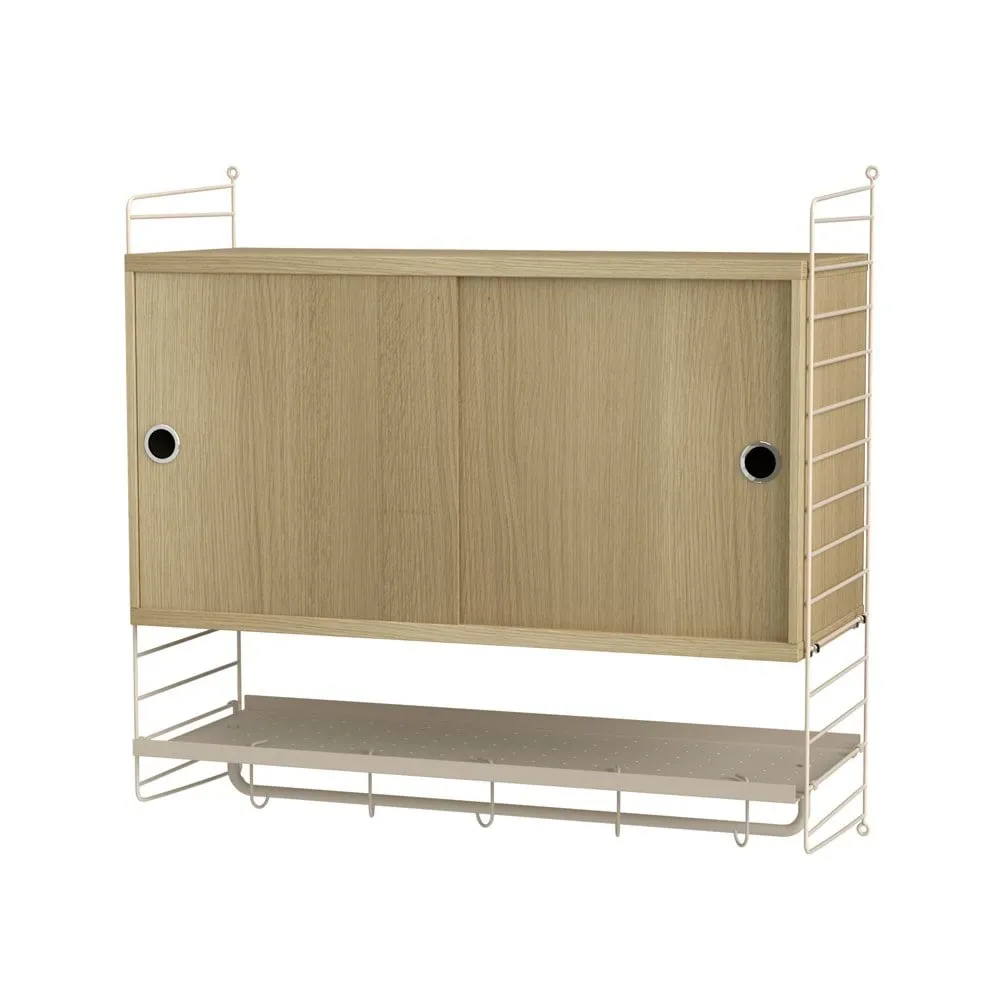 String chambre à coucher chêne et beige - combinaison F String