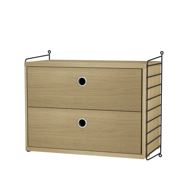 String chambre à coucher chêne et noir - combinaison A - String