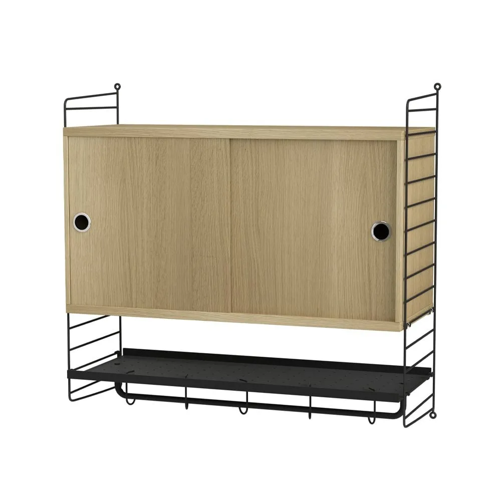 String chambre à coucher chêne et noir - combinaison F String