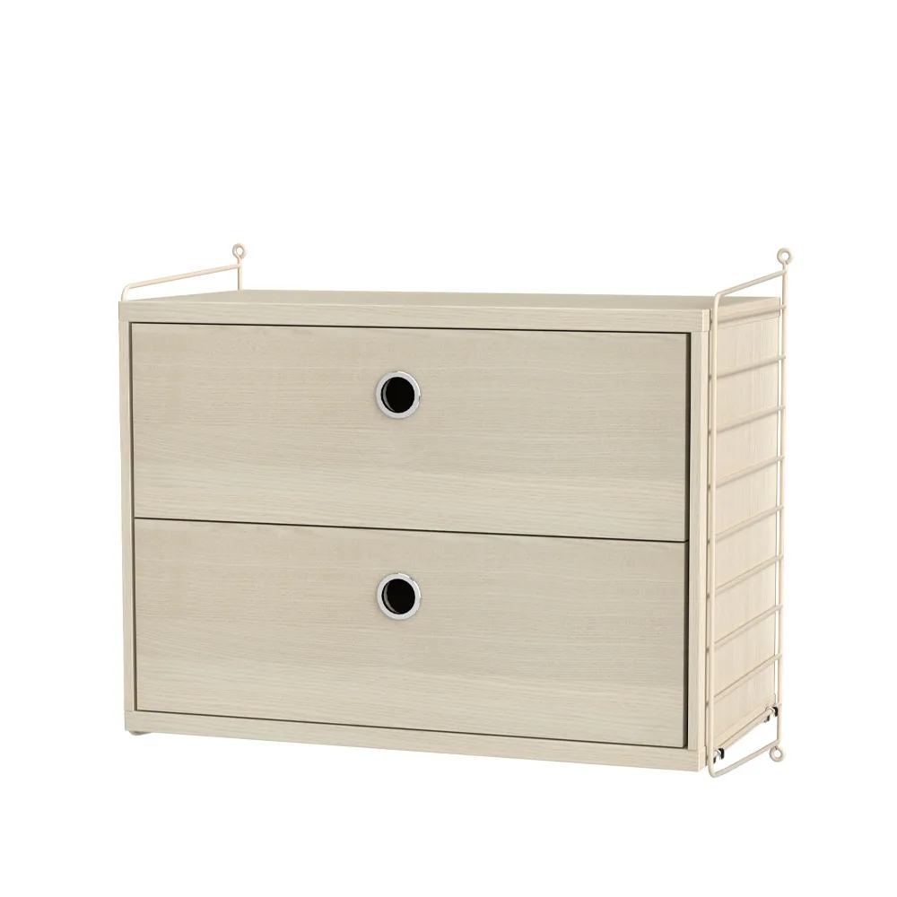 String chambre à coucher frêne et beige - combinaison A,  String