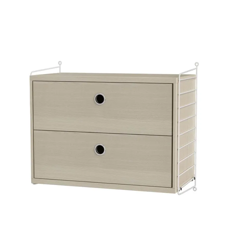 String chambre à coucher frêne et blanc - combinaison A - String