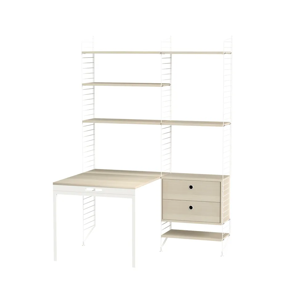 String chambre à coucher frêne et blanc - combinaison E,  String