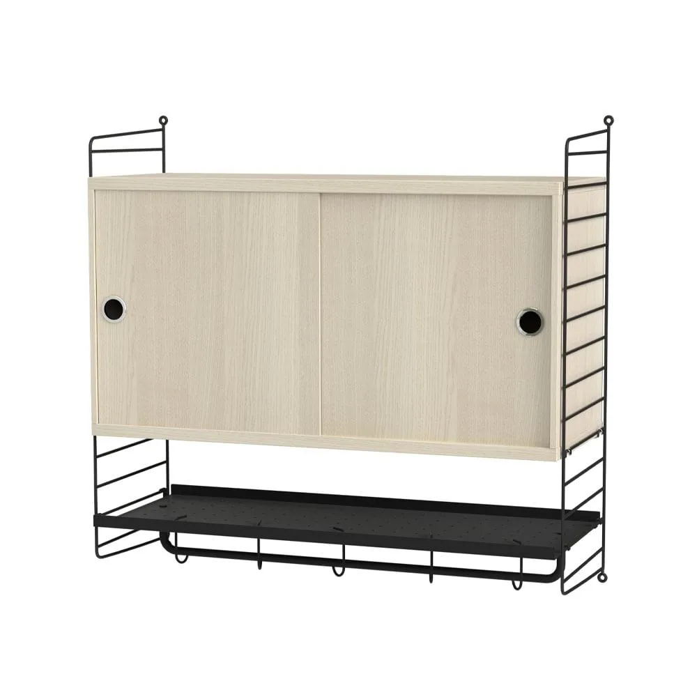 String chambre à coucher frêne et noir - combinaison F String