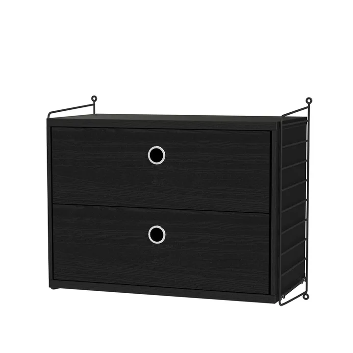 String chambre à coucher noir - combinaison A - String