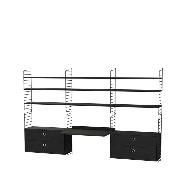 String chambre à coucher noir - combinaison F - String