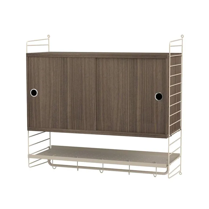 String chambre à coucher noyer et beige - combinaison F - String