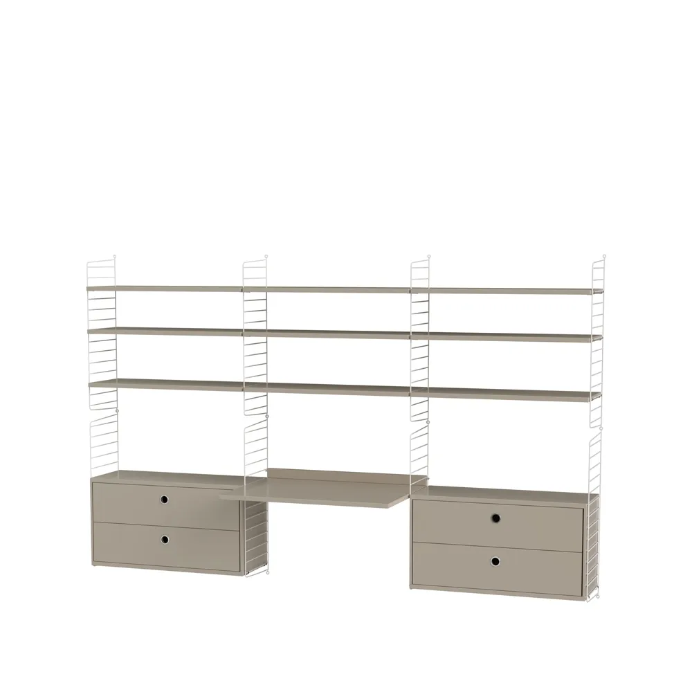 String chambre d'enfant beige et blanc - combinaison F,  String