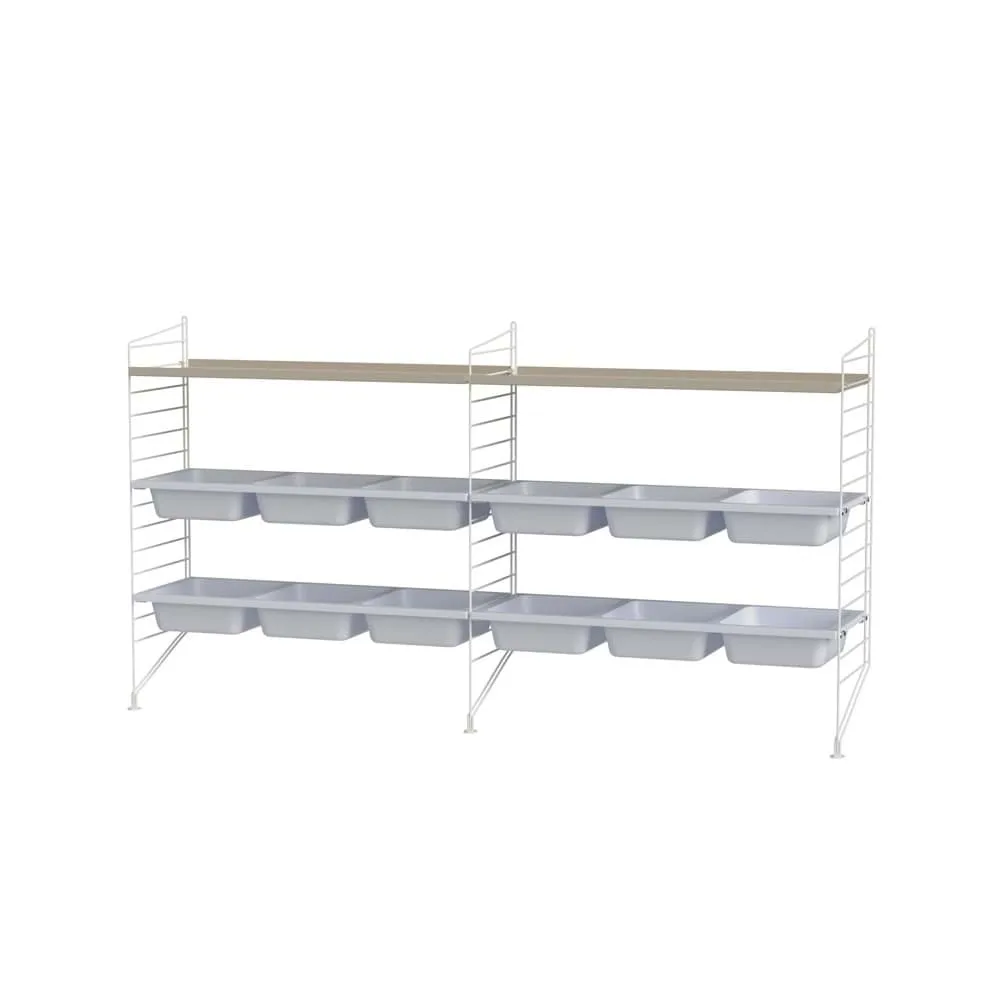 String chambre d'enfant beige et blanc - combinaison F String