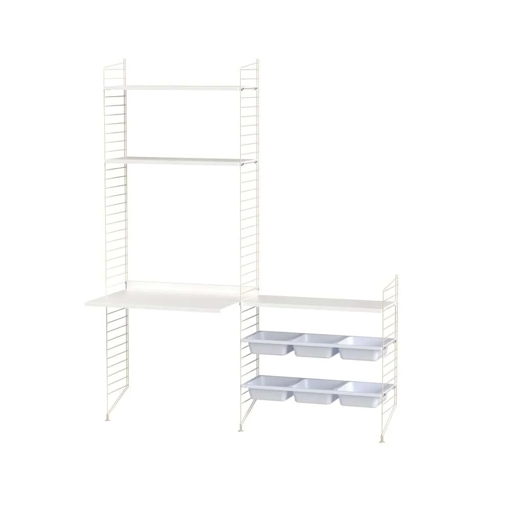 String chambre d'enfant blanc et beige - combinaison E String
