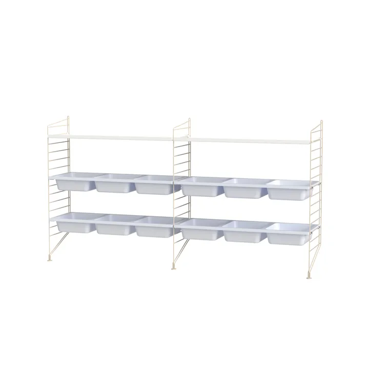 String chambre d'enfant blanc et beige - combinaison F - String