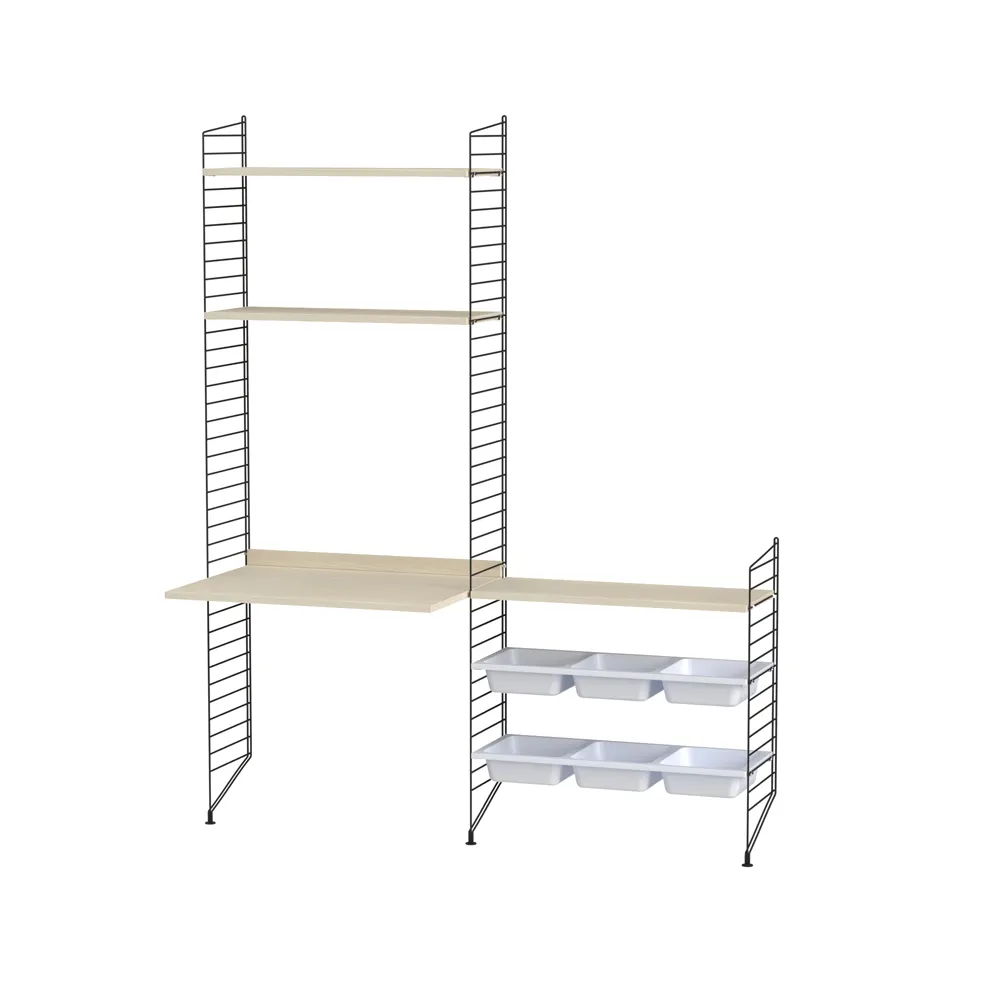 String chambre d'enfant frêne et noir - combinaison E,  String