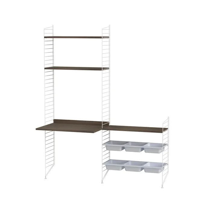 String chambre d'enfant noyer et blanc - combinaison E - String