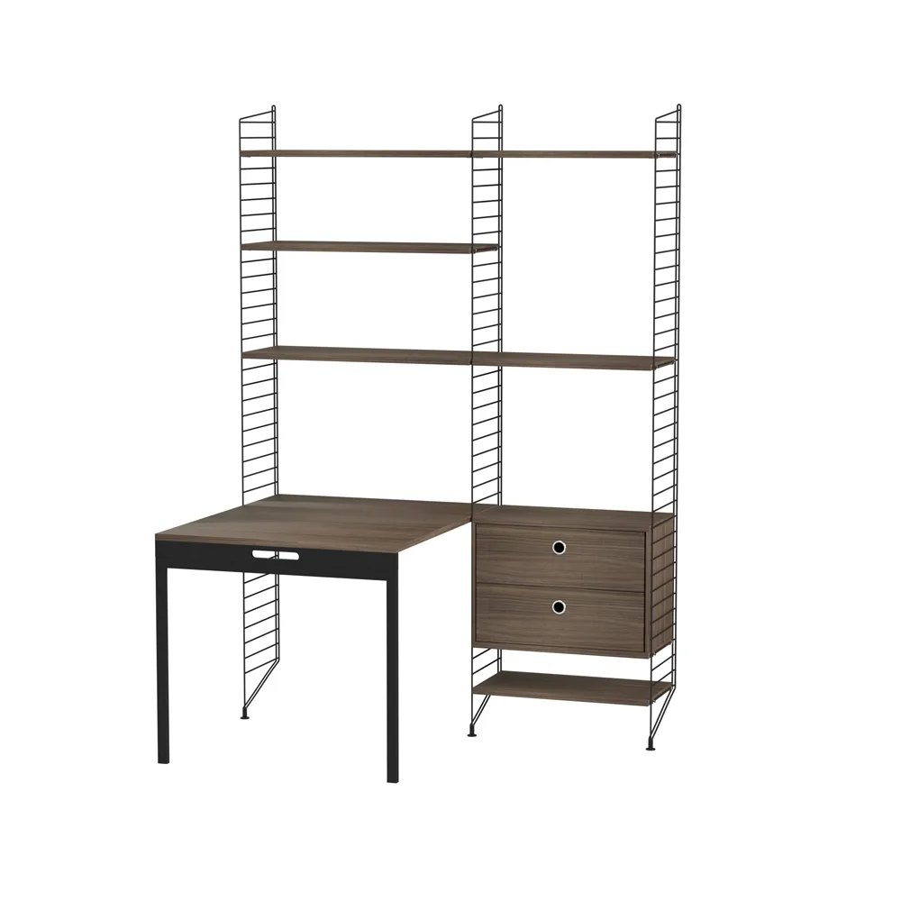 String chambre d'enfant noyer et noir - combinaison E,  String