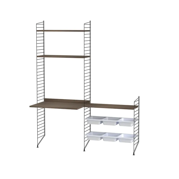 String chambre d'enfant noyer et noir - combinaison E - String