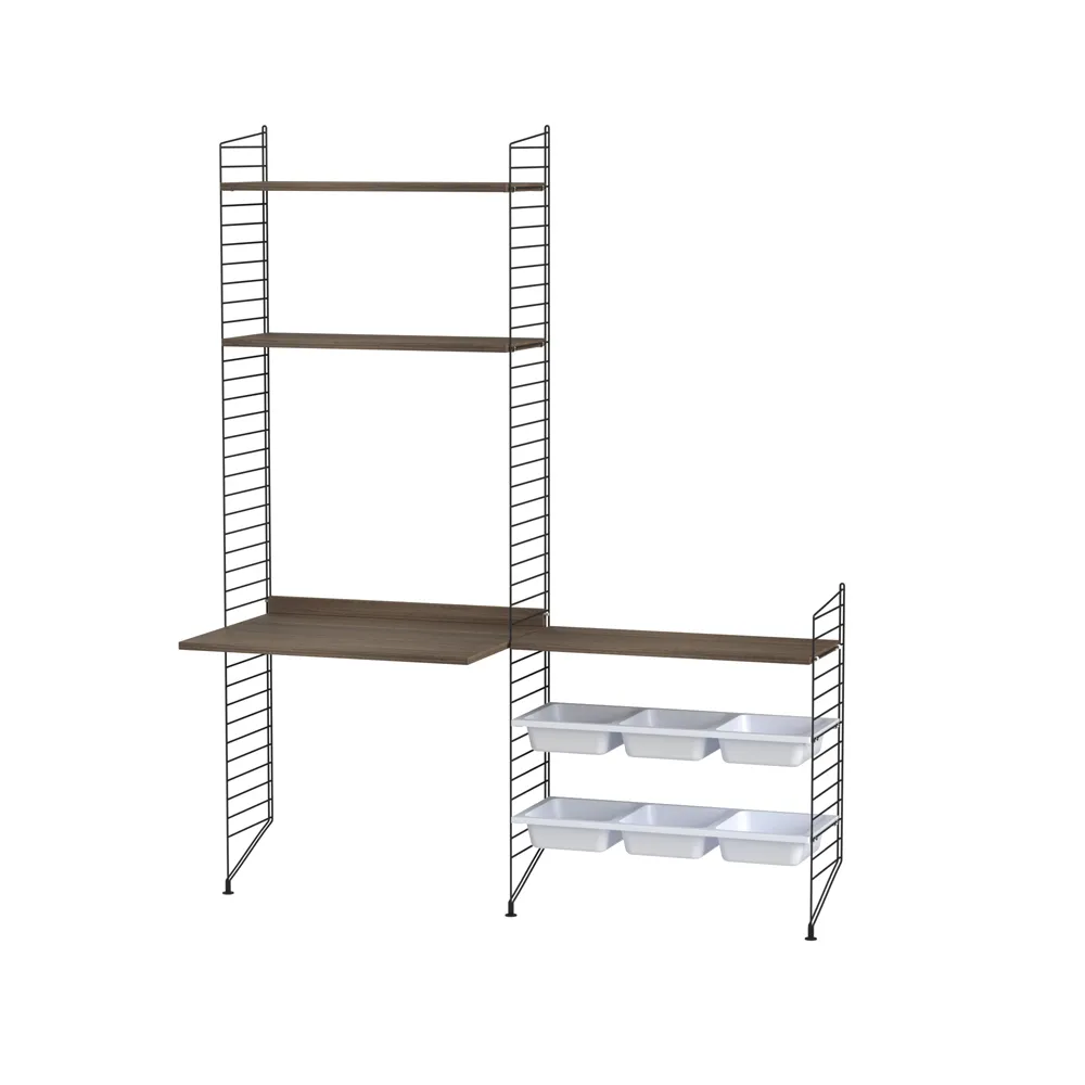 String chambre d'enfant noyer et noir - combinaison E String