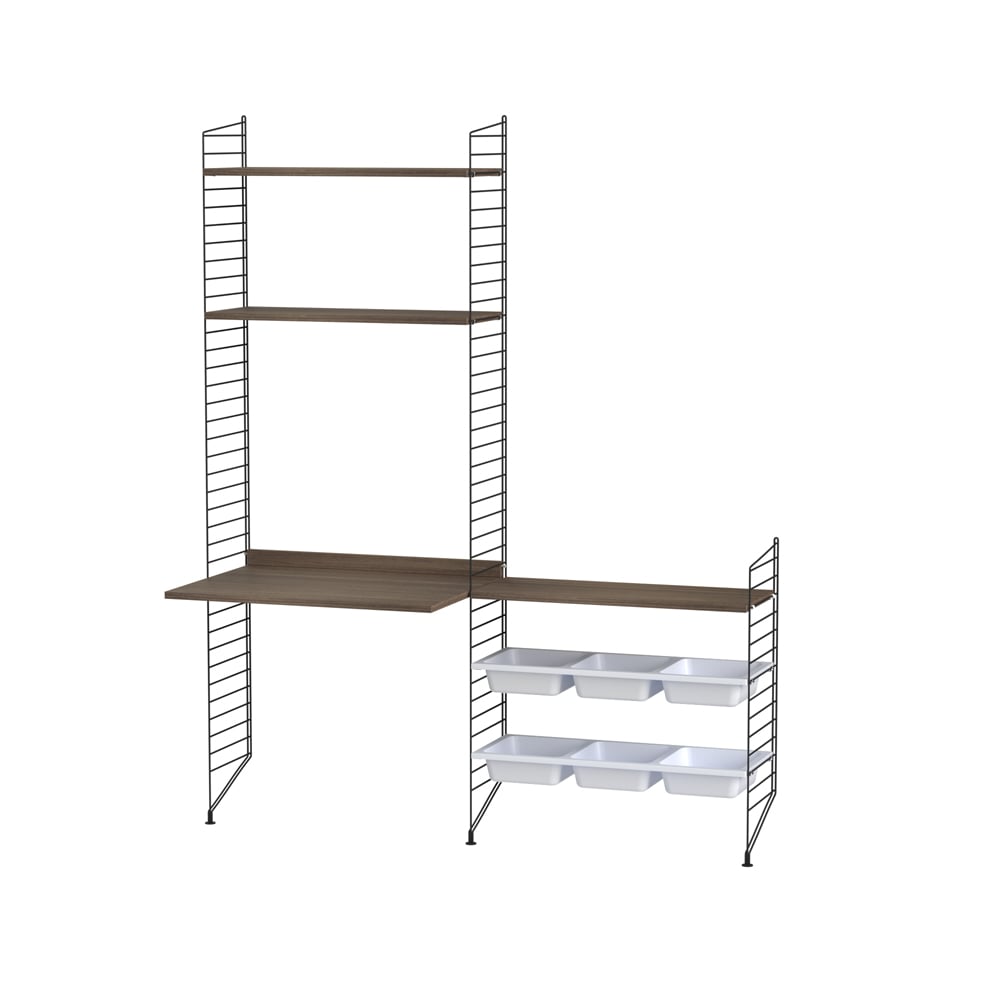 String chambre d'enfant noyer et noir - combinaison E