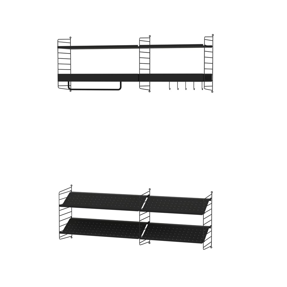 String String couloir noir - combinaison H | Design Scandinave | Noir