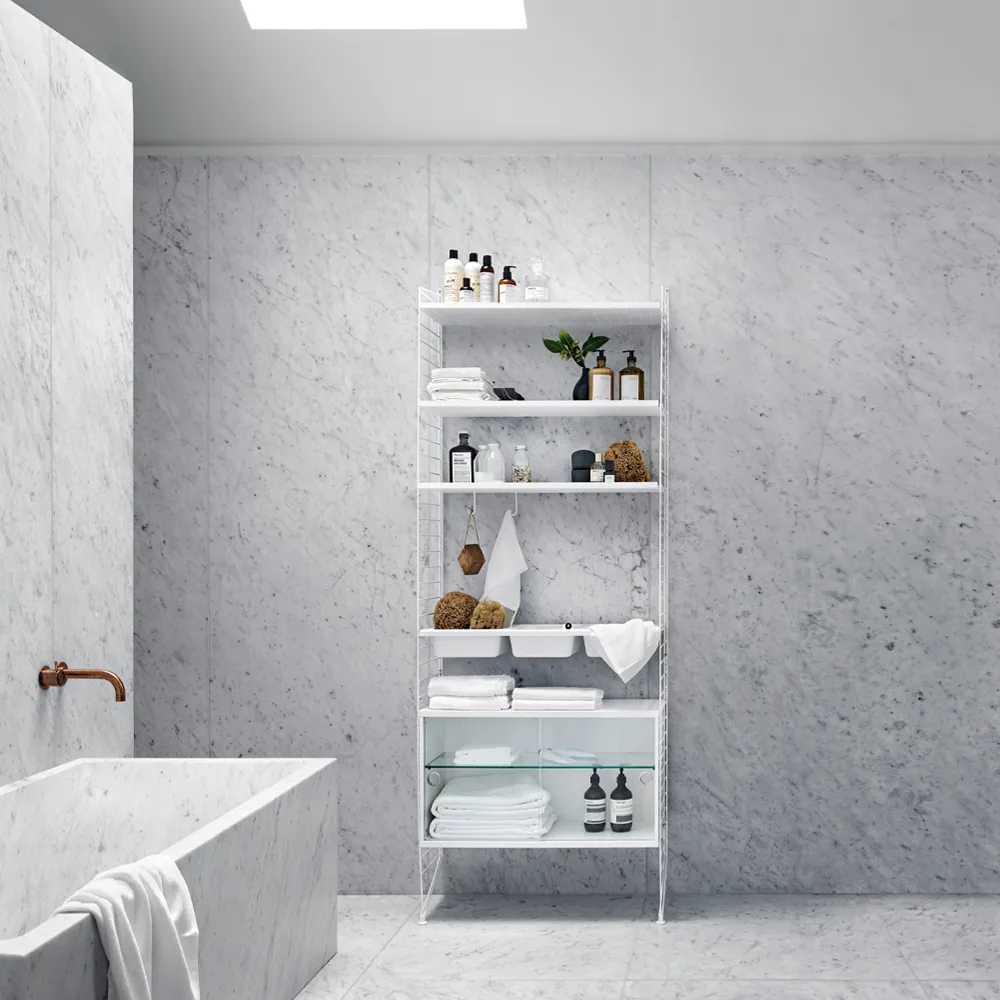 String salle de bain combinaison L - blanc String