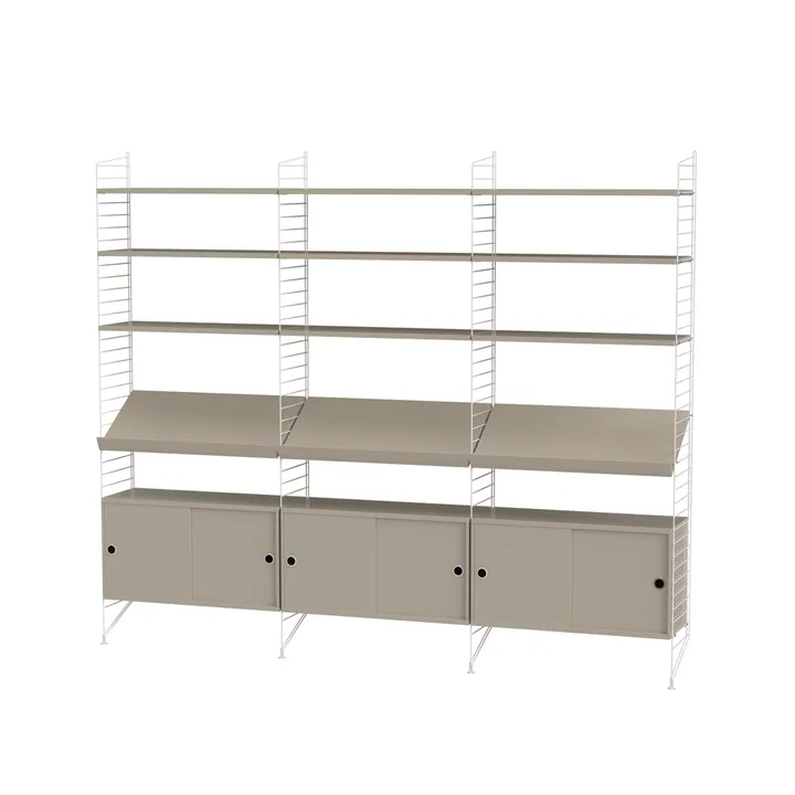 String salon beige et blanc - combinaison G - String