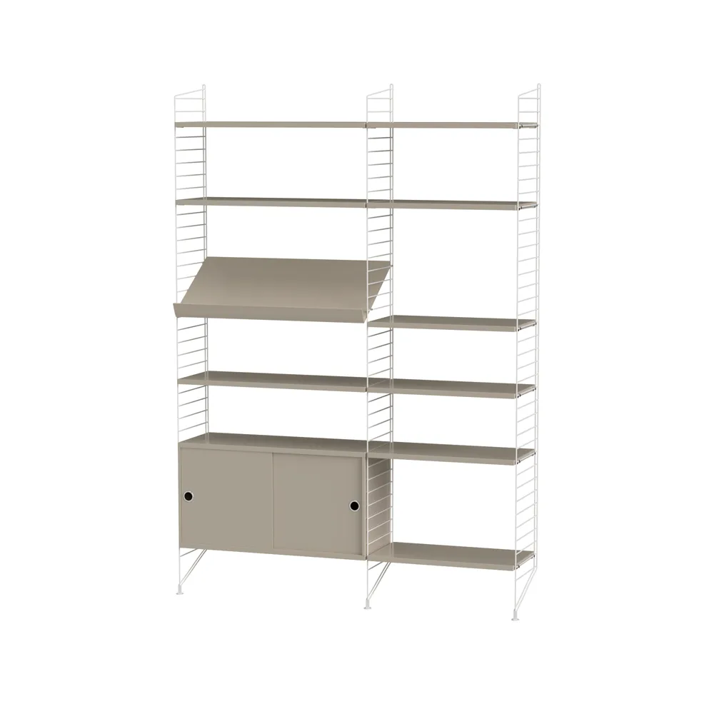 String salon beige et blanc - combinaison H,  String