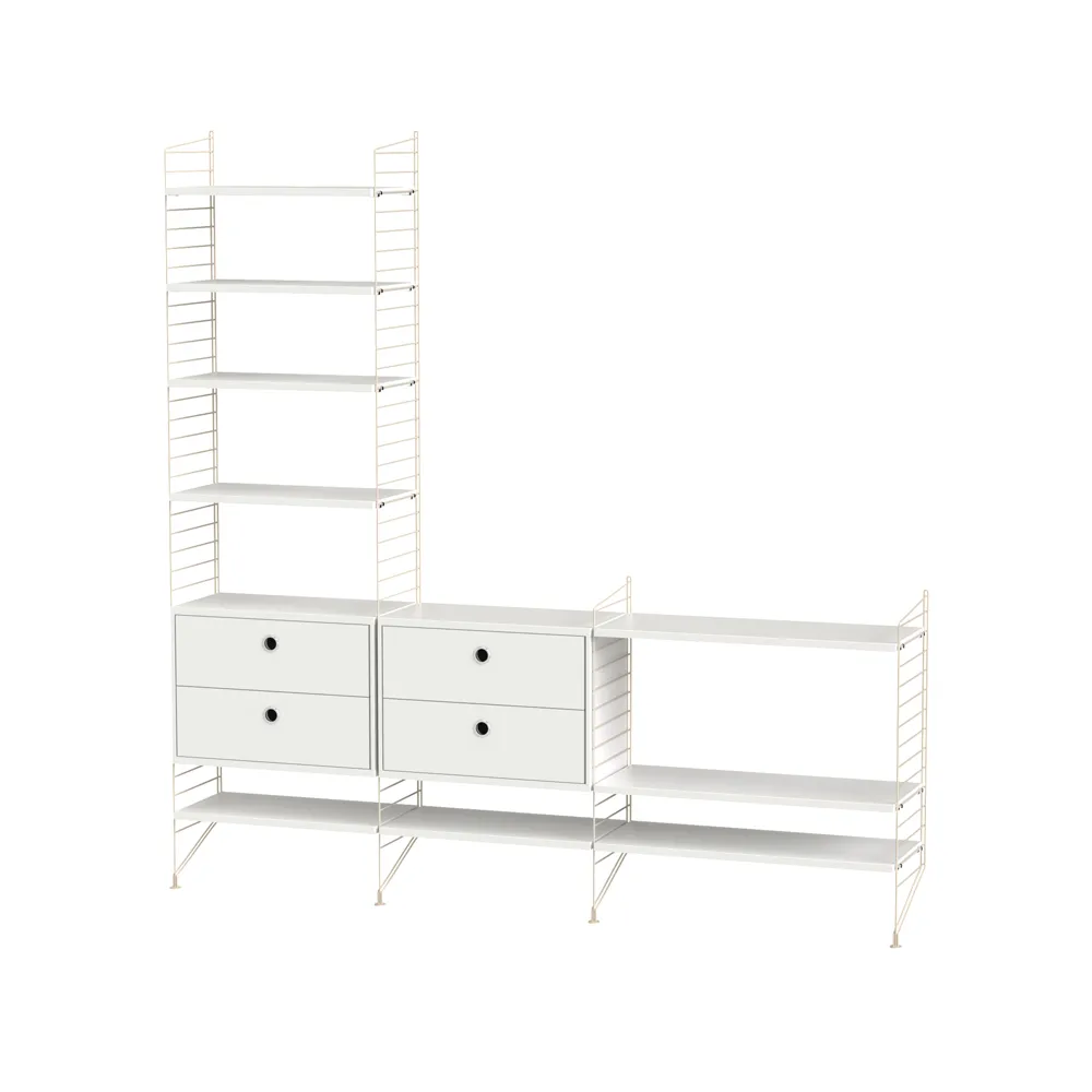 String salon blanc et beige - combinaison J,  String